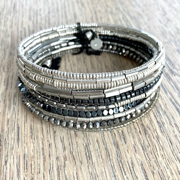 Stella & Dot Celine Wrap Bracelet - Silver - Picture 1 of 7